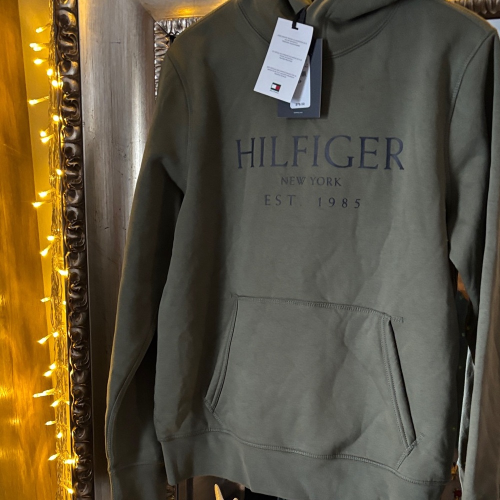 Tommy Hilfiger Olive Green Hoodie - Picture 3 of 5